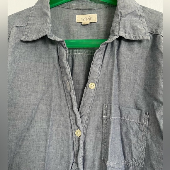 Cotton Blue Button Down Shirt - Picture 2 of 3